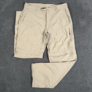 The North Face Pants Mens 34x30 Beige Nylon Convertible Outdoor Hiking